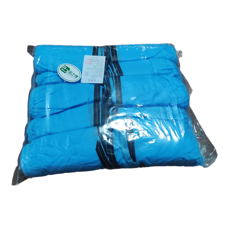 Pinzhide 100 Disposable Antistatic Shoe Covers with Conductive Strips, Thickened, Enlarged, Breathable for Laboratory, Hospital, Clean Room