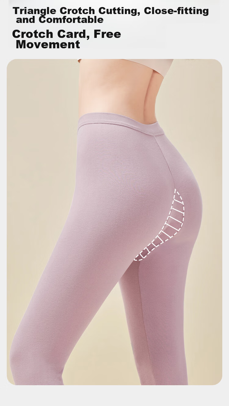LangSha Women's Autumn Long Johns, Single Piece Pure Cotton Thin Warm Pants, Inner Wear Base Layer, Large Size All-Cotton Thermal Underwear, Autumn New Arrival 10