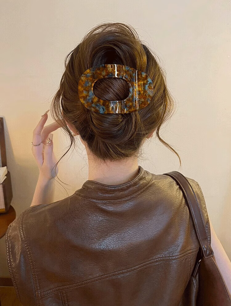 Banjeni Large Simple Shark Clip Hairpin for Women High-End Half-Up Hair Accessory Mallard Style Back Hair Bun Clip 8
