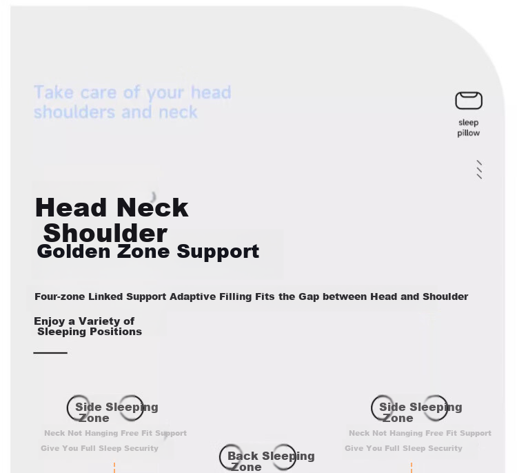 Mixiaoshu Pillow, Cervical Support Pillow, Sleep Aid for Cervical Spondylosis, Deep Sleeping Memory Foam Pillow, Neck Care, Summer Side Sleeping Pillow Core 6