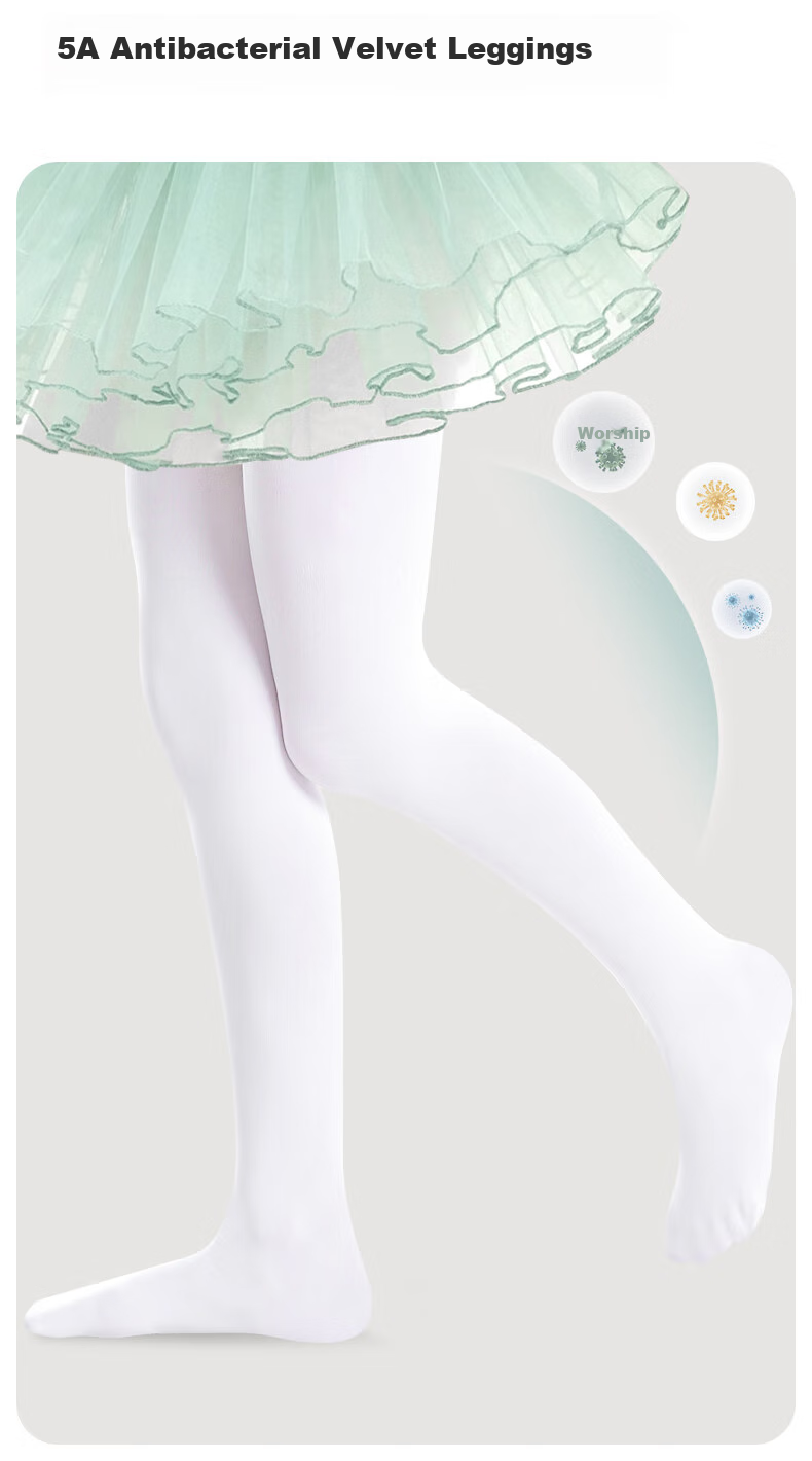 Zhiyouban White Dance Tights, Children's Pantyhose, Girls' Professional Dance Practice Stockings, Spring Autumn Summer Girls' Leggings 13