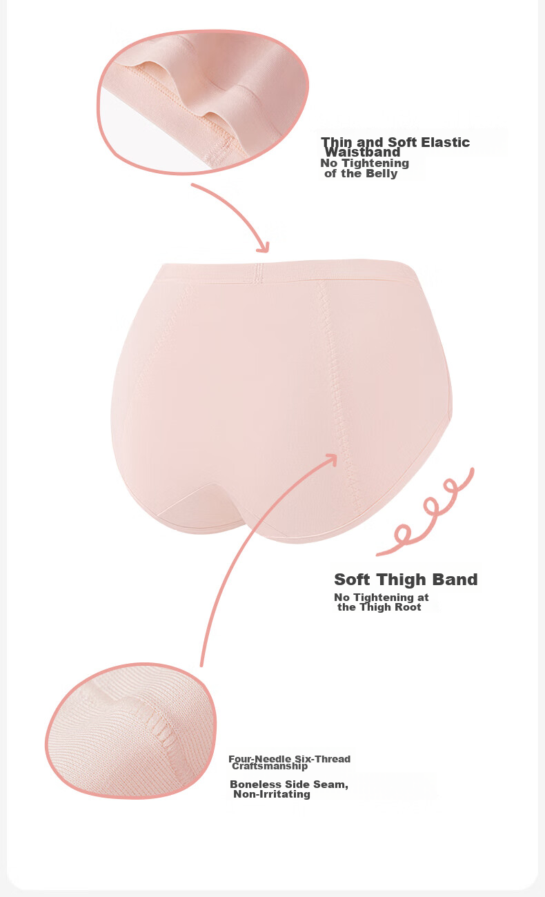 Like UU Girls' Developmental Safety Underwear Moisture-Wicking Antibacterial 5A Period Leak-Proof Comfort Panties 10