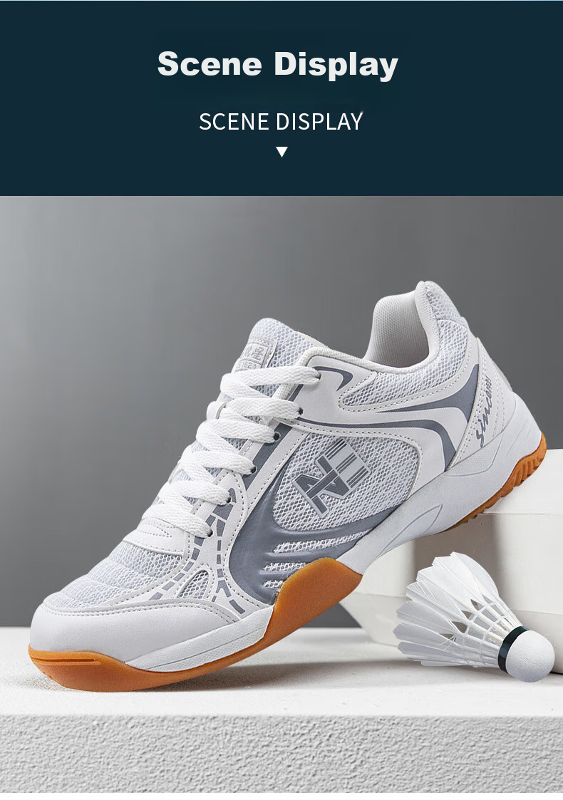 Shuangxingbate Low-Top Sports Table Tennis Badminton Shoes with Tendon Sole, Breathable Mesh Upper, Casual Running Competition Training Shoes for Men And Women Couples 10