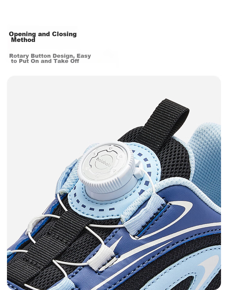 BALABALA Children's Shoes, Kids' Sneakers for Boys And Girls, 2025 New Rotary Buckle Shoes, Running Shoes, 209125140209 6