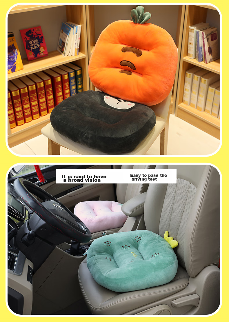 Huashi Car Seat Cushion Height-Increasing Pad, Driving Practice Seat Cushion for Short People, Female Driver Exam Seat Cushion, All-Season Universal 10