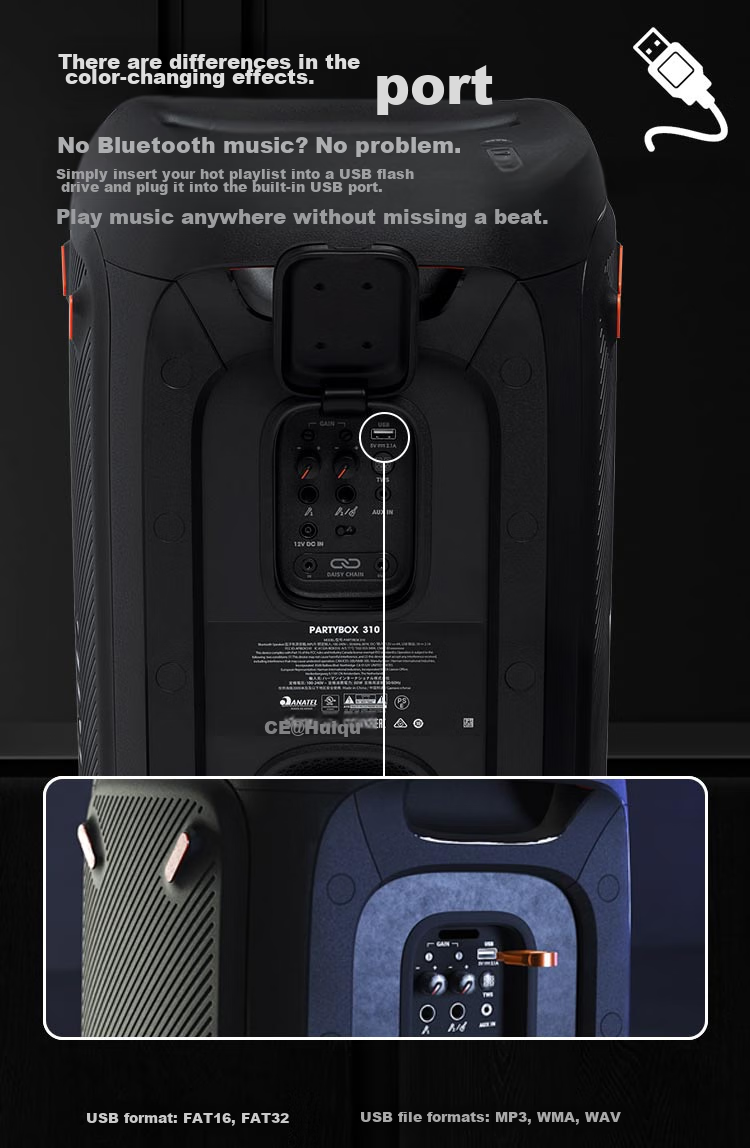 JBL PARTYBOX 320 Speaker, Outdoor Bluetooth Subwoofer, Portable Smart Speaker for Computer, Mobile Karaoke, Square Dancing, And Conference Amplificatio 7