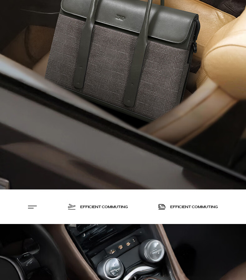 BVP Men's Briefcase, Business Casual Handbag, Fashionable Horizontal Style Men's Bag, Large Capacity Laptop Bag, Birthday Gift 11