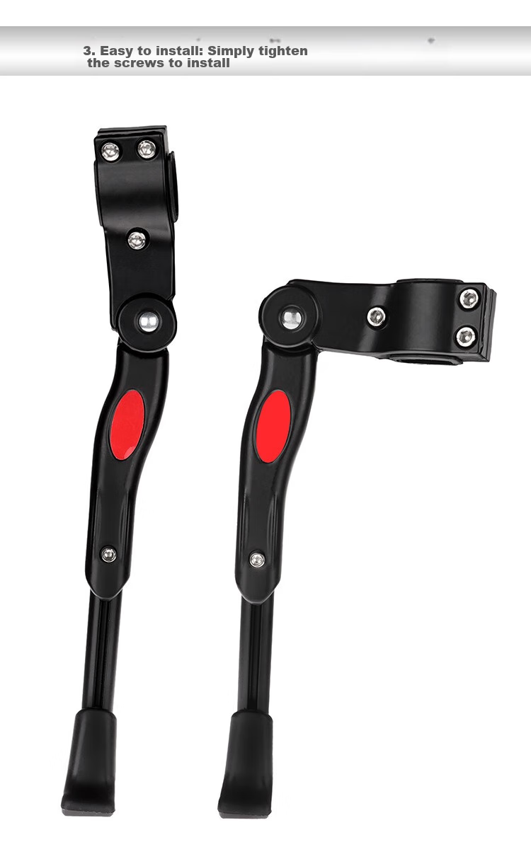 BIKEBROS Bicycle Foot Support, Durable And Adjustable, for Mountain Bikes And Road Bikes, Bike Support Stand, Parking Rack, Adjustable Foot Support, Black 4