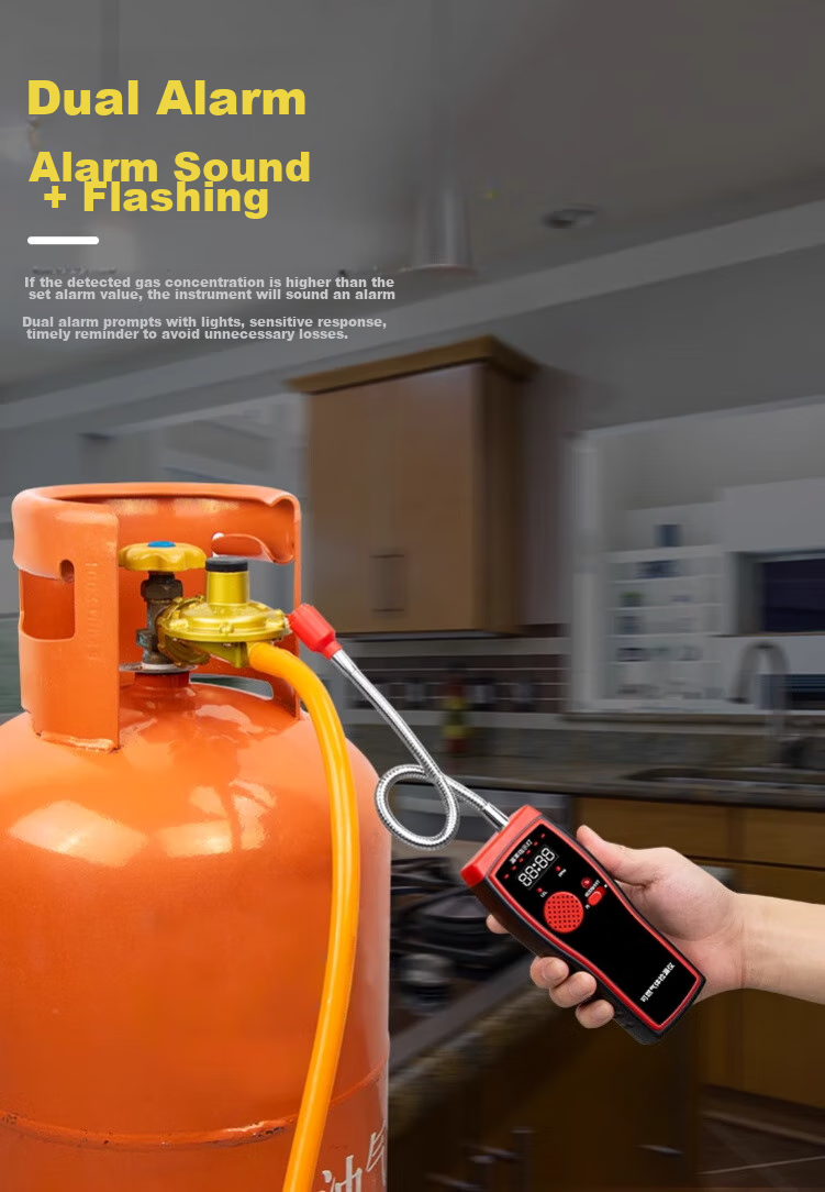 Beihai Combustible Gas Detector, Natural Gas And Coal Gas Handheld Portable Gas Detection Alarm with Digital Display, Model 816 5