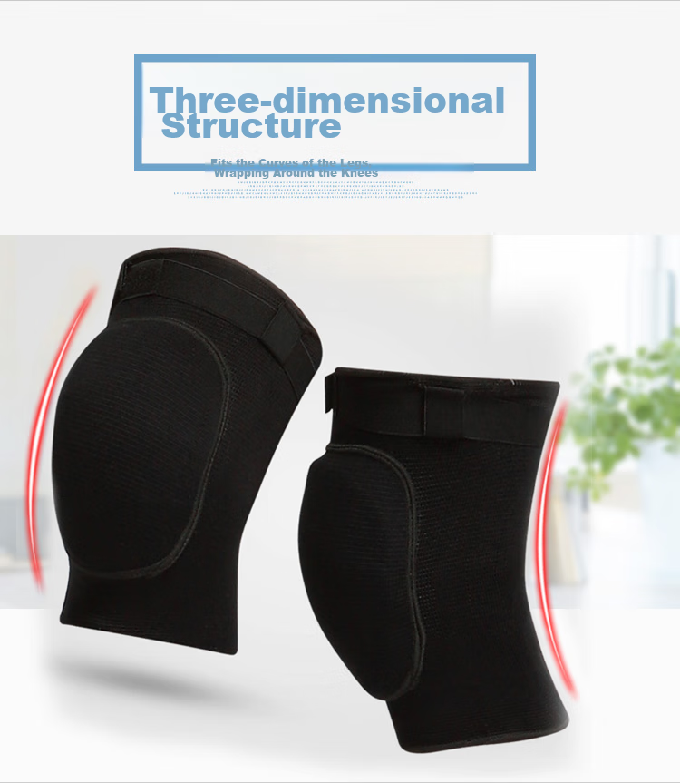 Chidong Dance Anti-Collision Knee Pads, Yoga Fitness Sports Roller Skating Ice Football Kneeling Foam Thick Shock-Absorbing Knee Protectors, 2 Pieces 6