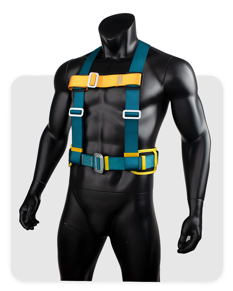 SHANDUAO Three-Point Safety Harness, AD8901 Single Large Hook, 1.8 Meters, Fall Protection for Working at Height, New National Standard 8