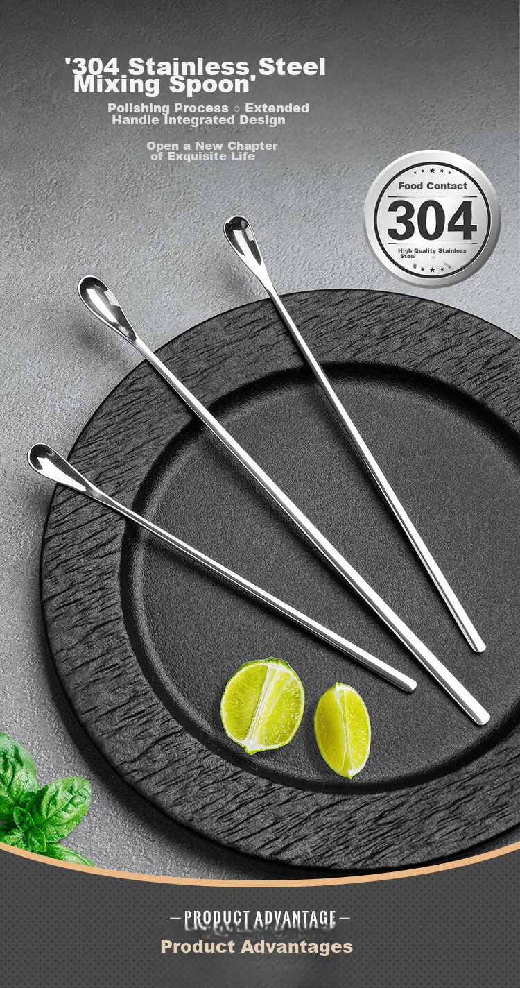 Banwushenghuo 304 Stainless Steel Mixing Spoon, Coffee Spoon, Small Soup Spoon, Dessert Spoon, Ice Cream Spoon, Seasoning Spoon, Small Salt Spoo 2