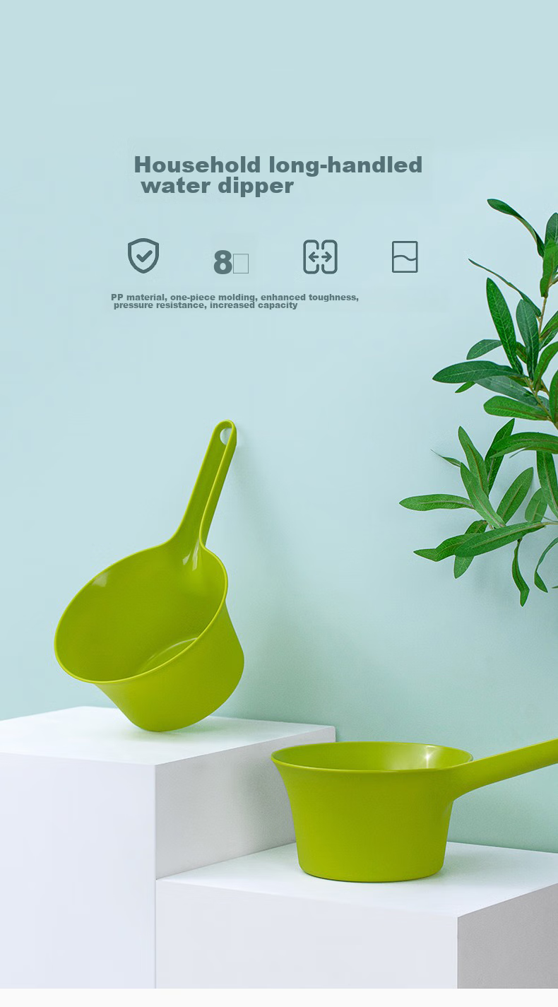 CHAHUA Water Ladle, Thickened Food-Grade Plastic Deep Long Handle, Water Scoop, Baby Hair Washing Water Dipper 1