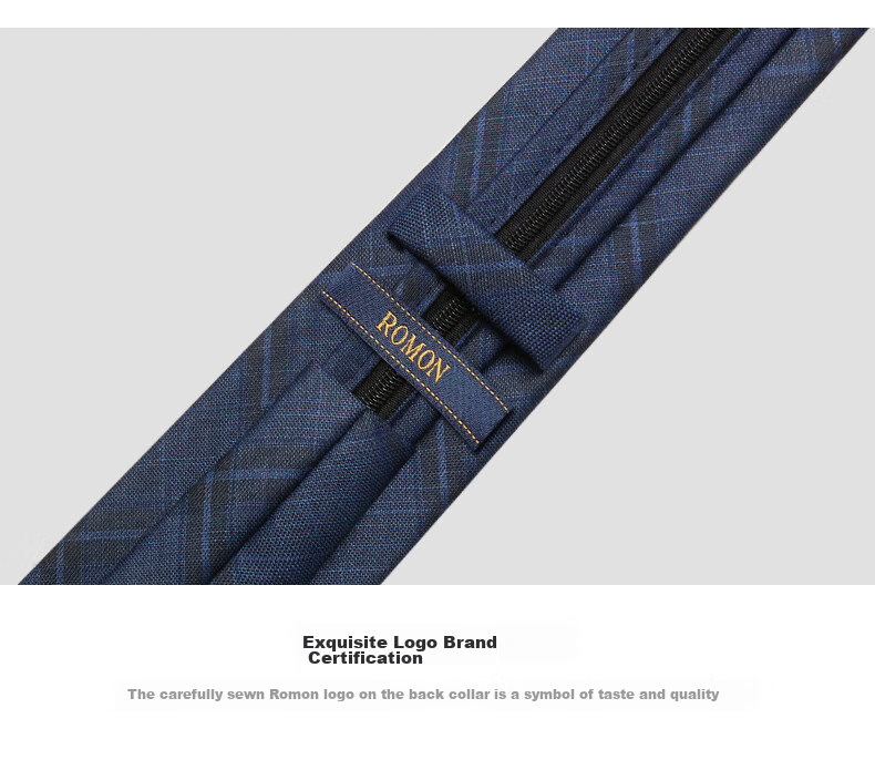 Luomeng Men's Necktie JK Formal Wedding Groom's Tie, 7cm Thin Style, No-Tie Zipper, Gift Box Set for Boyfriend 19
