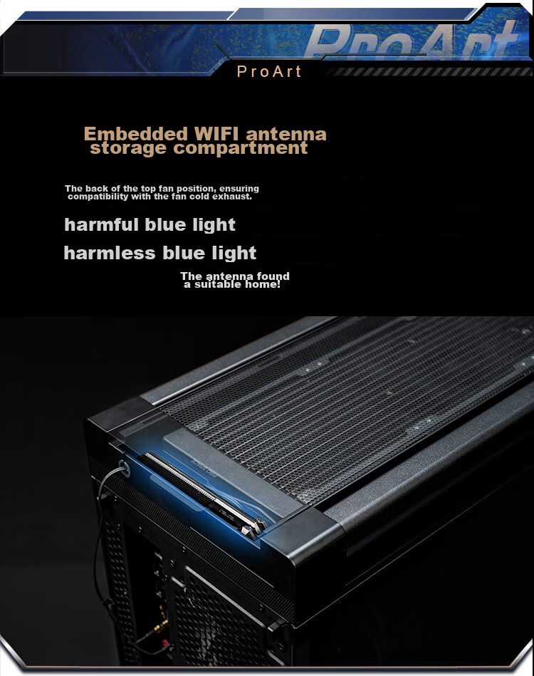 ASUS Chuangmeng 60 PA602 Walnut Art Edition Case, Powerful Cooling, Infrared Dust Detection, Tool-Free Disassembly And Assembly, Power Button Lock, PWM One-Button Setting 17