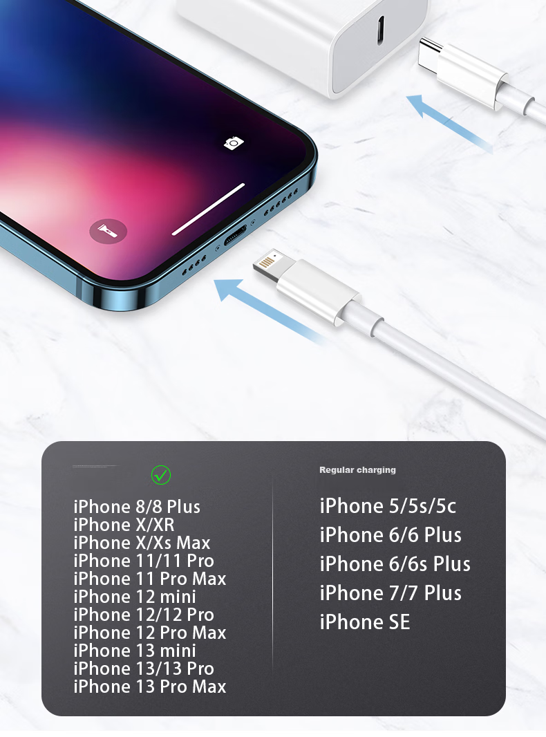 Bkayp Compatible with Apple Charger, 20W Full Series PD Fast Charging, USB-C Phone Tablet IPad Flash Charging Headphone, IPhone17-8/iPad/Watch/AirPods 3