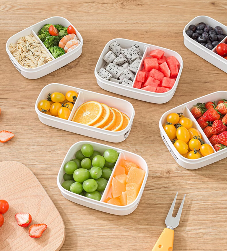 KATEI STORY Imported Fruit Box, Portable Lunch Box for Elementary School Students, Food-Grade Bento Box, Fresh-Keeping Container, Small Lunch Box, Nut Box, Sealed Container 2