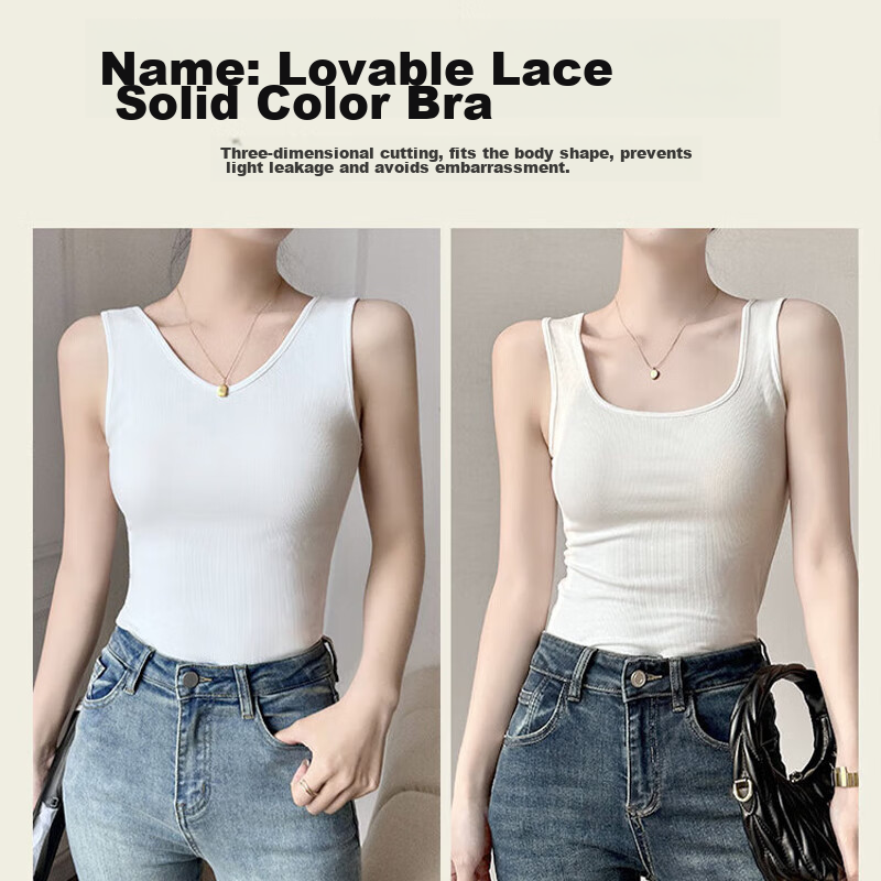 XUEXIMAN Women's Camisole Tank Top, Autumn And Winter Sexy Inner Wear, Solid Color Thin Base Layer, Beautiful Back Design, Inner Wear And Outer Wear Top, XL