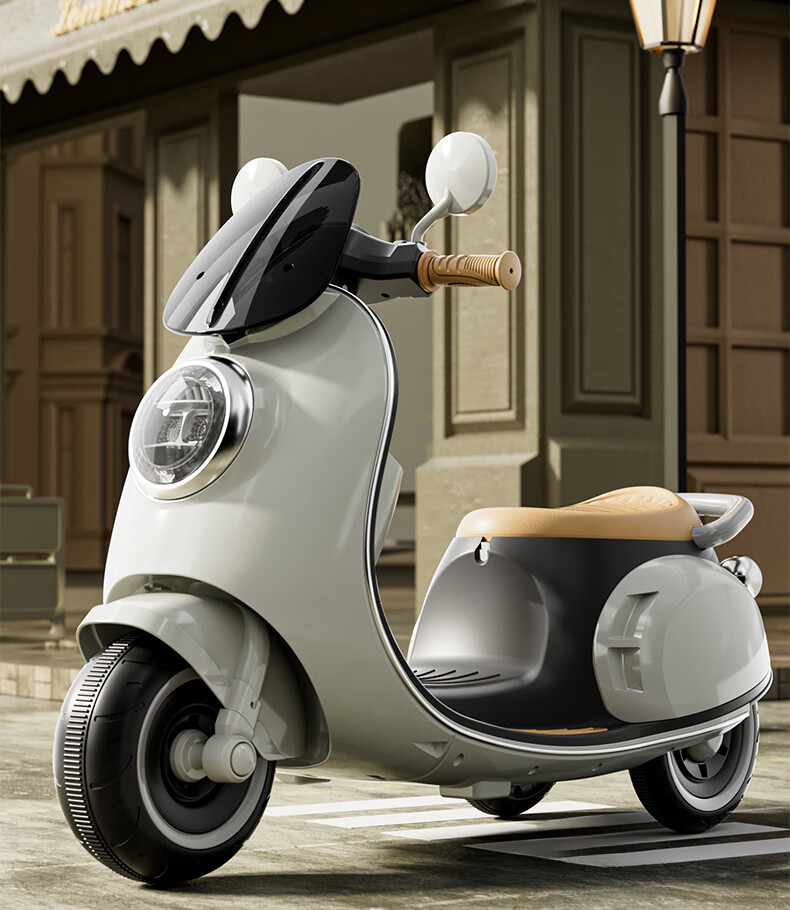 ANGI BABY Children's Electric Motorcycle for Ages 1-3 Rideable Adult Electric Tricycle Toy Gift for Boys And Girls 12