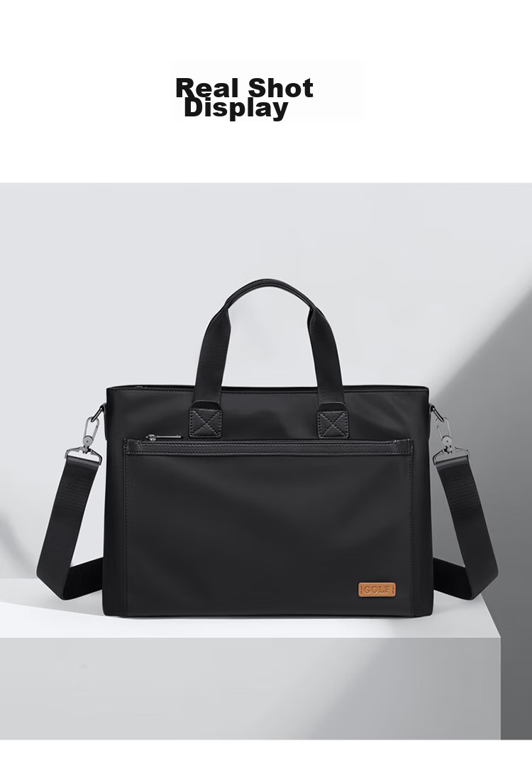 GOLF Business Briefcase for Men, Large Capacity Handbag, 13.3-Inch Laptop Bag, Water-Resistant Horizontal Style Briefcase 24