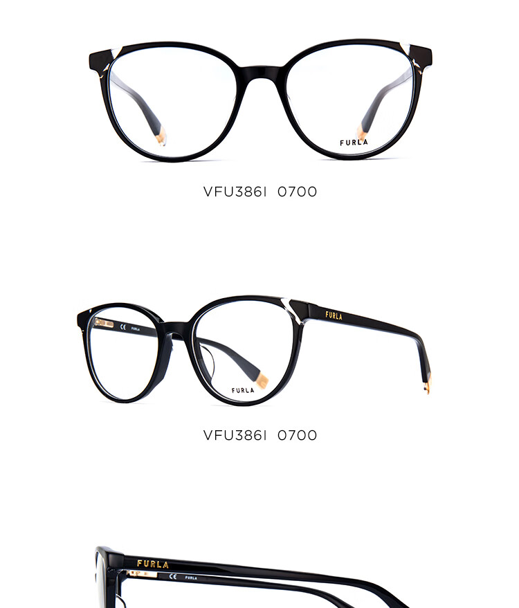 FURLA Women's Full-Frame VFU254 Fashionable Commuter Myopia Optical Glasses Frame 530891 Optical Glasses 19