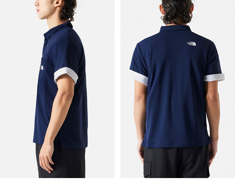 The North Face Men's Outdoor Quick-Dry Breathable Short-Sleeve Polo Shirt, 8AV2 Navy Blue/8K2, Size S 5