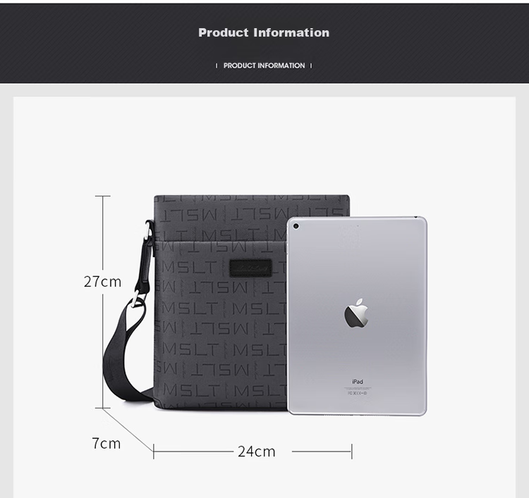 MashaLanti Business Shoulder Crossbody Bag, Portable Men's Bag, Casual Large-Capacity Small Square Bag for Men, Father's Day Gift for Husband 8