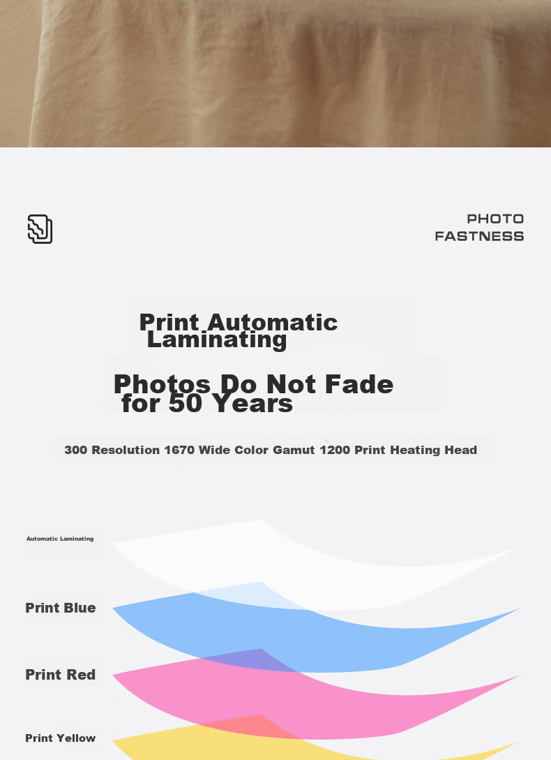 Jiyin N2 Wireless Home Photo Printer Color Printing Power Edition Automatic Laminating High Definition Supports 3-inch/6-inch Instant Photo Printer 9