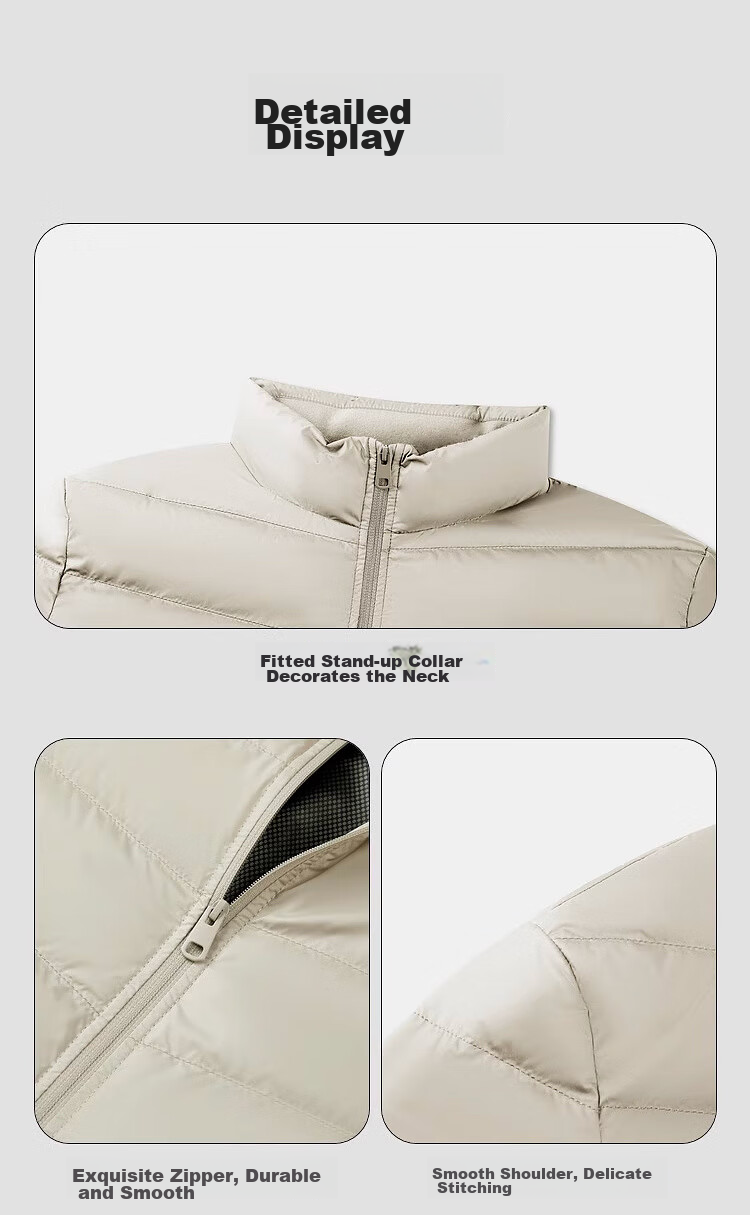 HLAHLA Lightweight Ribbed Down Jacket for Men [90% High-Quality Down] Graphene Men's Winter Coat 20