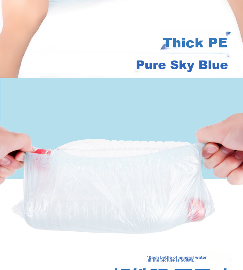 MIAOJIE PE Disposable Shoe Covers, 80 Pieces, Dust-Proof, Wear-Resistant, Thick And Durable (Sky Blue) 4