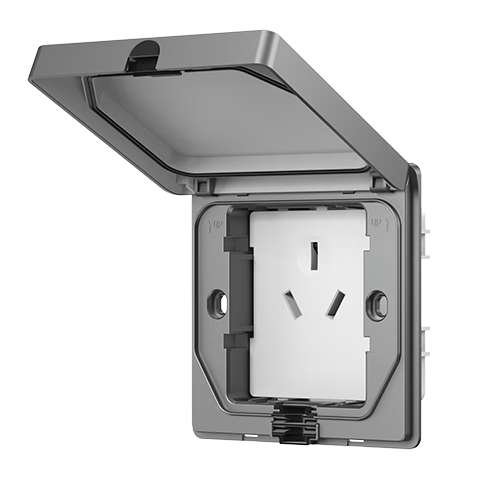 CHNT Waterproof Recessed Socket, 86-Type, Adjustable Depth, Concealed Built-In Socket