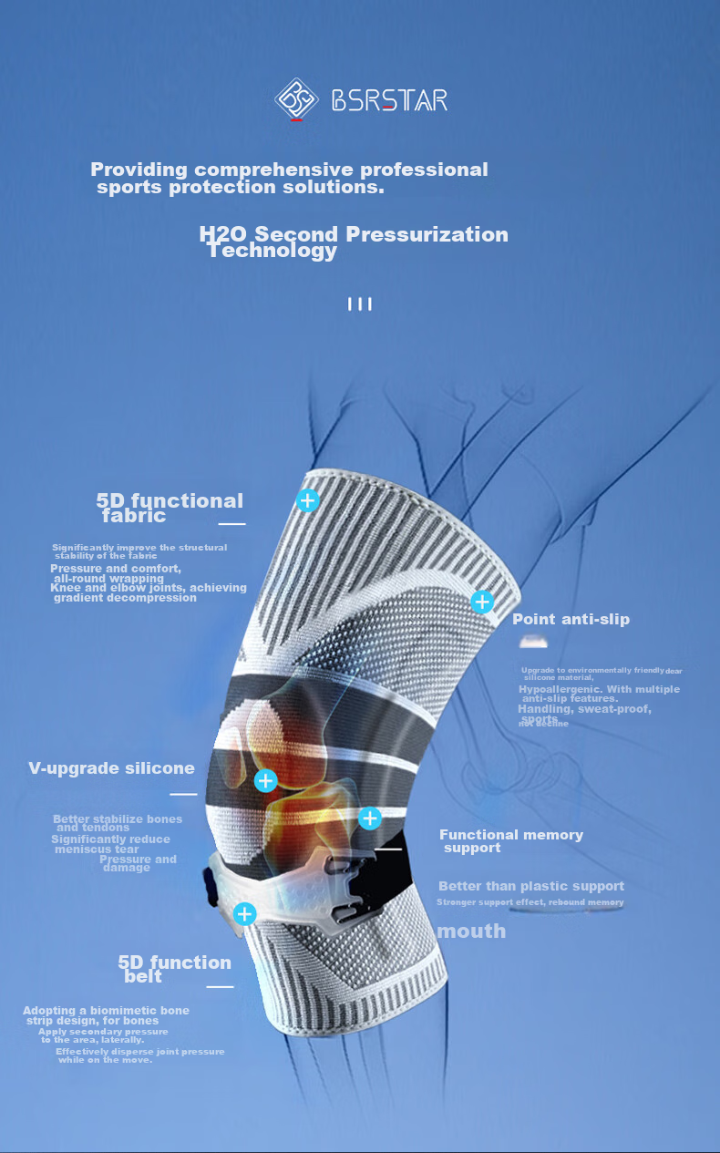 Bestray 5D Knee Brace for Sports Meniscus Injury And Fluid Retention, Professional Basketball Knee Support for Me 13