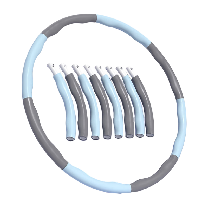 Duweike Hula Hoop, Detachable And Adjustable, for Children And Adults, Home Use, Fitness Shaping, Blue And Gray Color