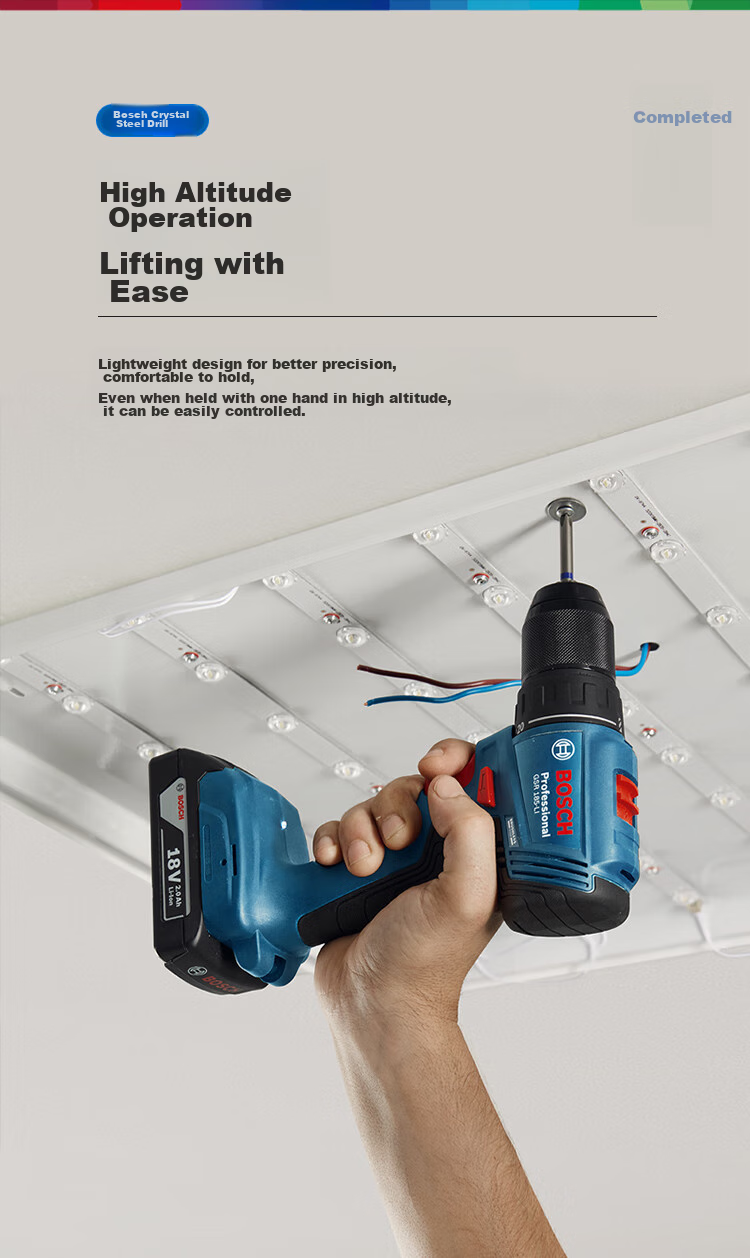 BOSCH Cordless Screwdriver Drill, Lithium Battery Handheld Drill, Screwdriver And Flat Drill, 18V GSR 185-LI, 2.0Ah Battery *1 9