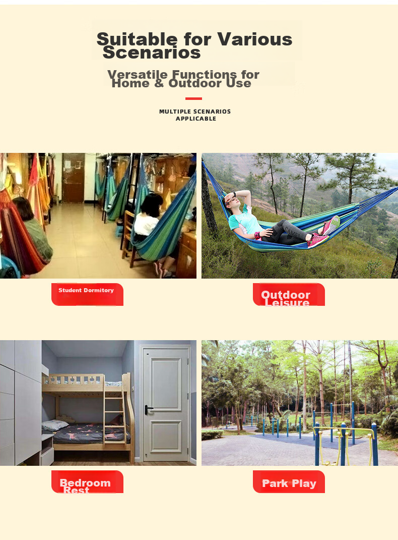 CAMEL Hammock, Outdoor Swing, Thickened Trendy Indoor Home Dormitory Bed, Anti-Rollover Hanging Chair for College Students 5