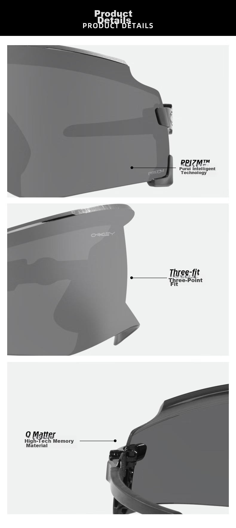 OAKLEY Sports Sunglasses for Running, Cycling Glasses, Windproof Glasses KATO 0OO9455M 3