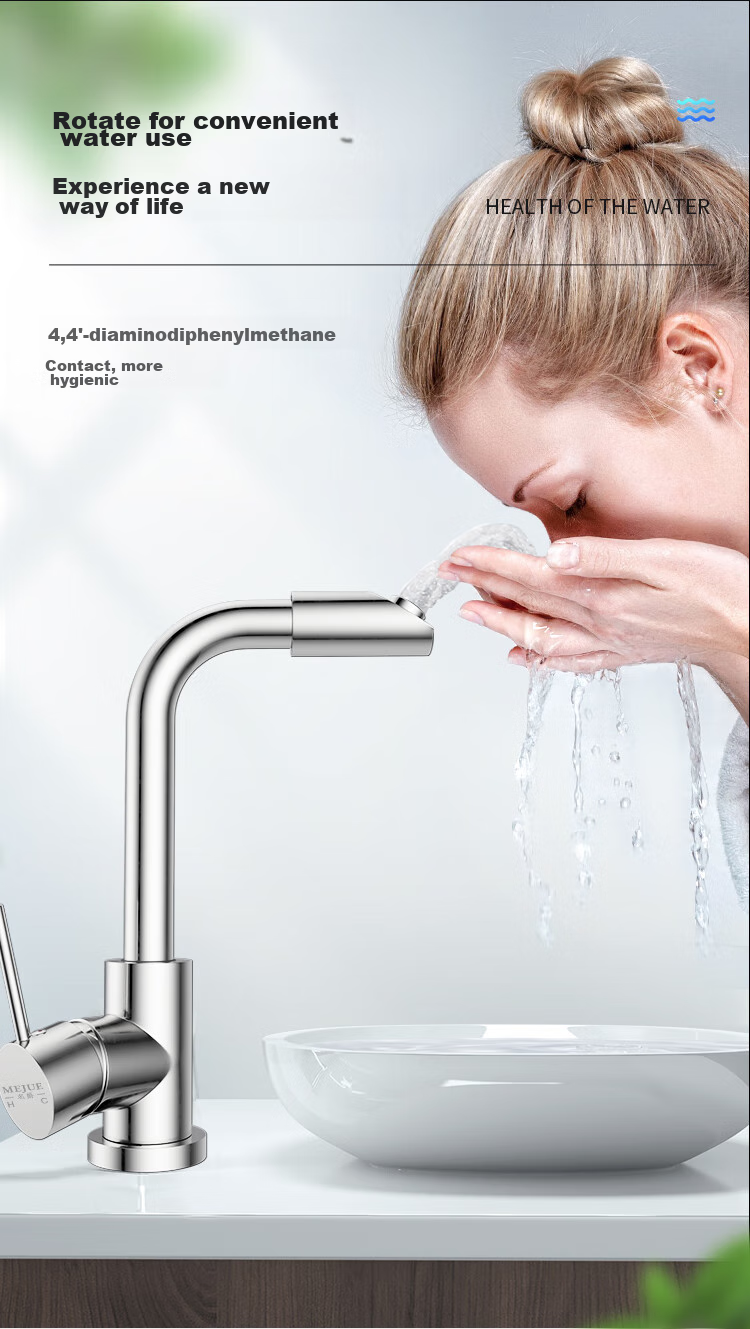 MEJUE Basin Faucet, Hot And Cold Dual Control, 360° Double Rotation, Bathroom Sink Faucet Z-1201 7