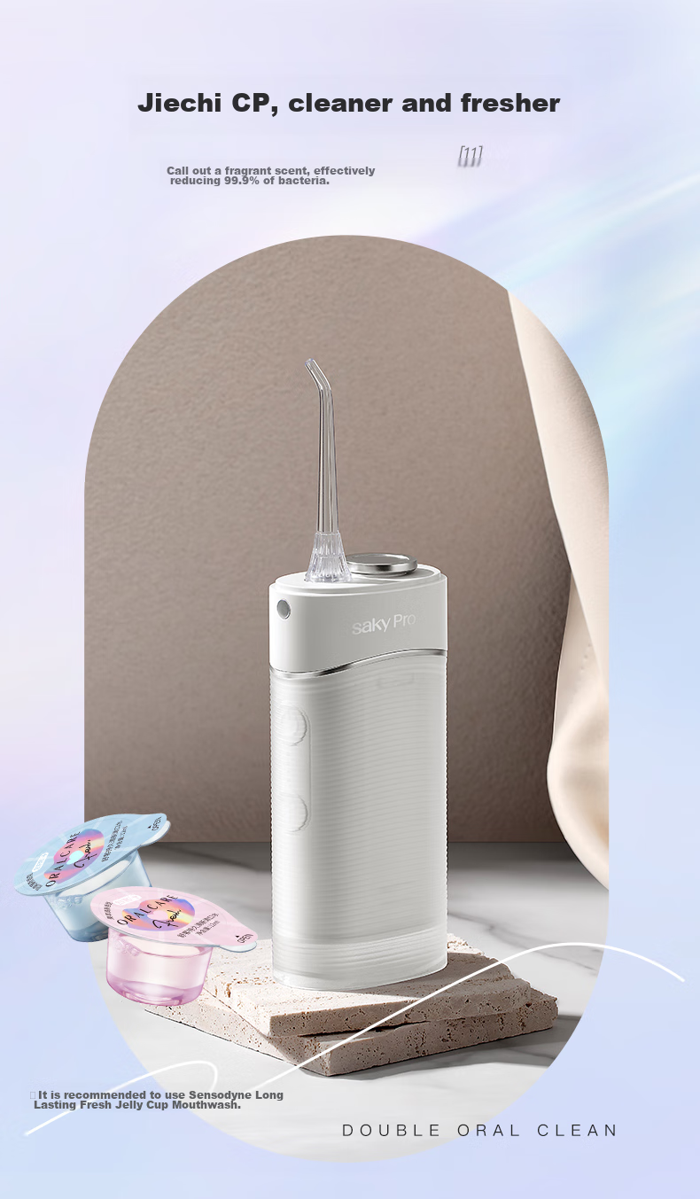 Saky M310 Oral Irrigator Water Flosser Portable Large Capacity Tank 2 Professional Nozzles Sea Salt Blue Gift for Girlfriend/Boyfriend 14