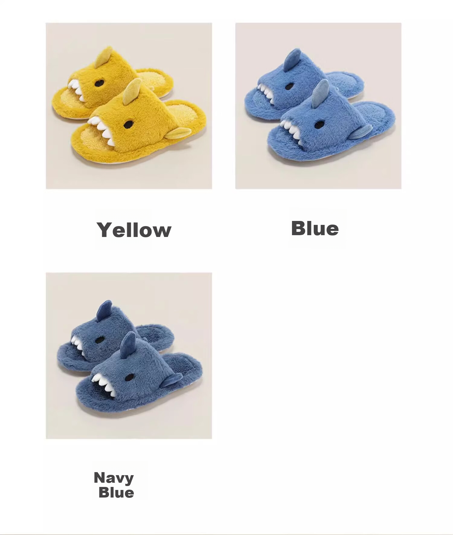 Banbi Children's Slippers, Autumn And Winter Indoor Home Warm Non-Slip Plush Cotton Shoes for Older Boys, Light Blue, Size 35-36 10