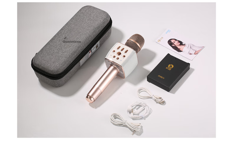 Quanmeng Karaoke Microphone Speaker All-In Home KTV Singing Recording Device, Outdoor Entertainment Live Streaming with Built-In Sound Card, Wireless Bluetooth Microphone And Speaker Equipment 19