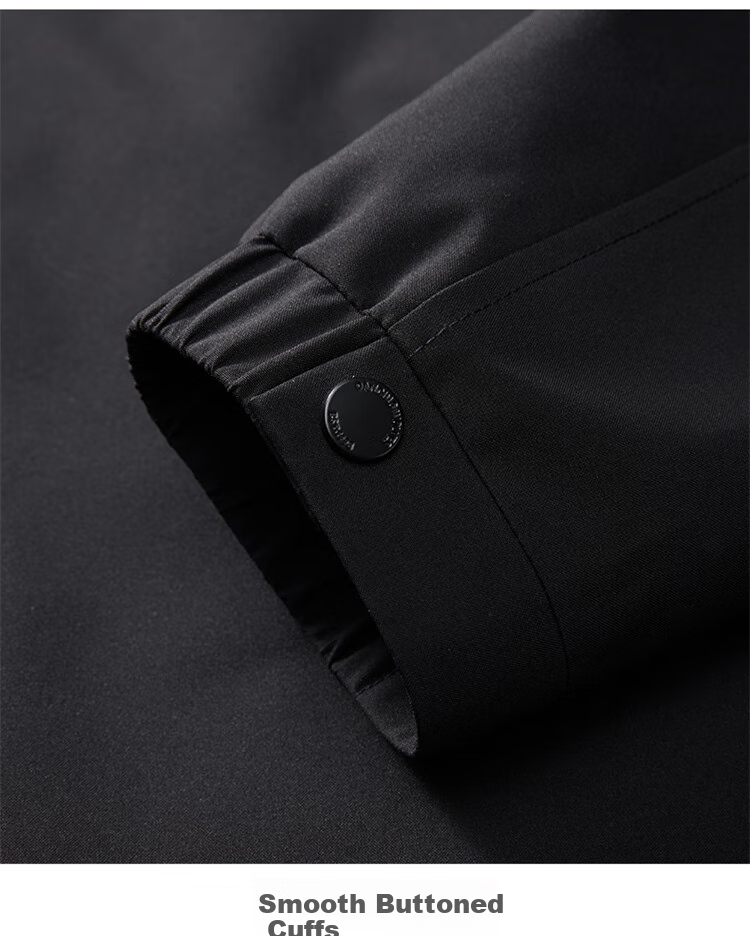DANCING WOLVES [4A Waterproof] Lightweight Outdoor Workwear Jacket, Casual Easy-Care Versatile Men's Coat, 001 Black, Size S 14