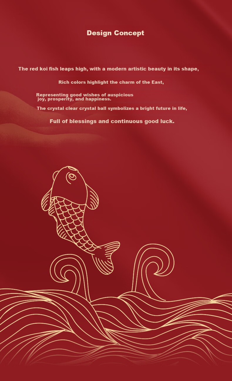Nuoshiman Lucky Koi Fish Ornament for Business Opening, Housewarming, Moving Gift, Living Room And Office Decoration, New Year Present 2
