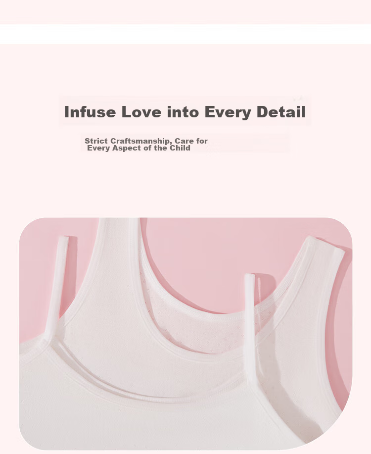 MiiOW Children's Tank Top, Girls Summer Thin Mesh Breathable Camisole, Kids Undershirt Vest, White, Size L 15