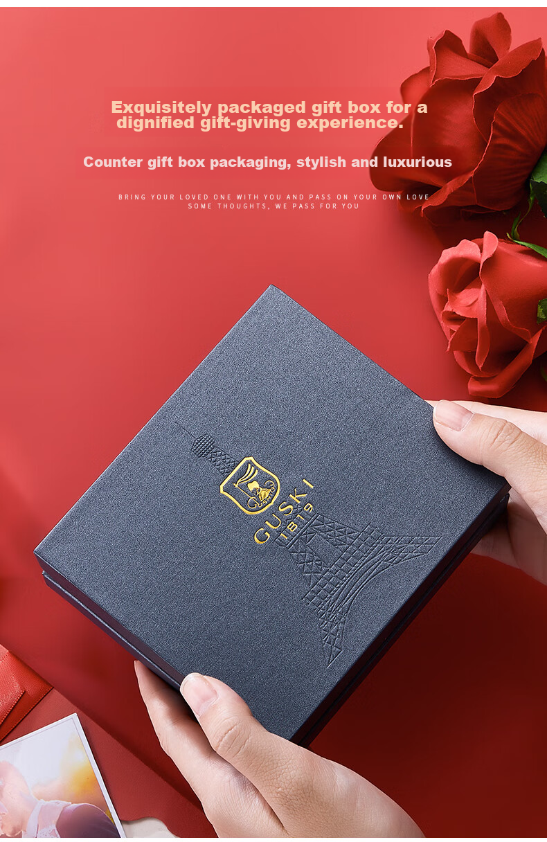 GUSKI Men's Genuine Leather Belt with Automatic Buckle, High-Quality Gift Box, Birthday Present for Boyfriend Or Husband 2