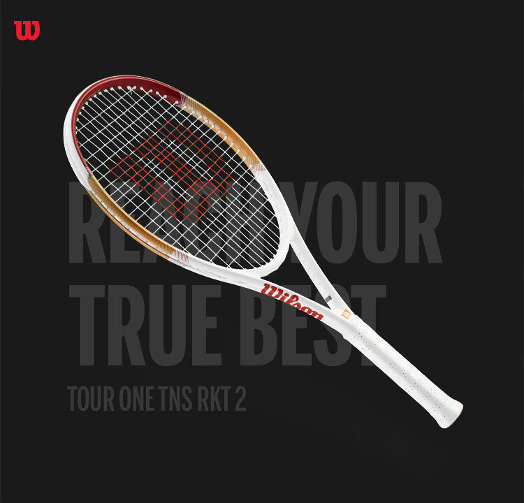 Wilson Tour One Retro Racket, Shock-Absorbing, Lightweight, Large Face, Full Carbon Fiber Integrated Tennis Racket, WR106510U2 1