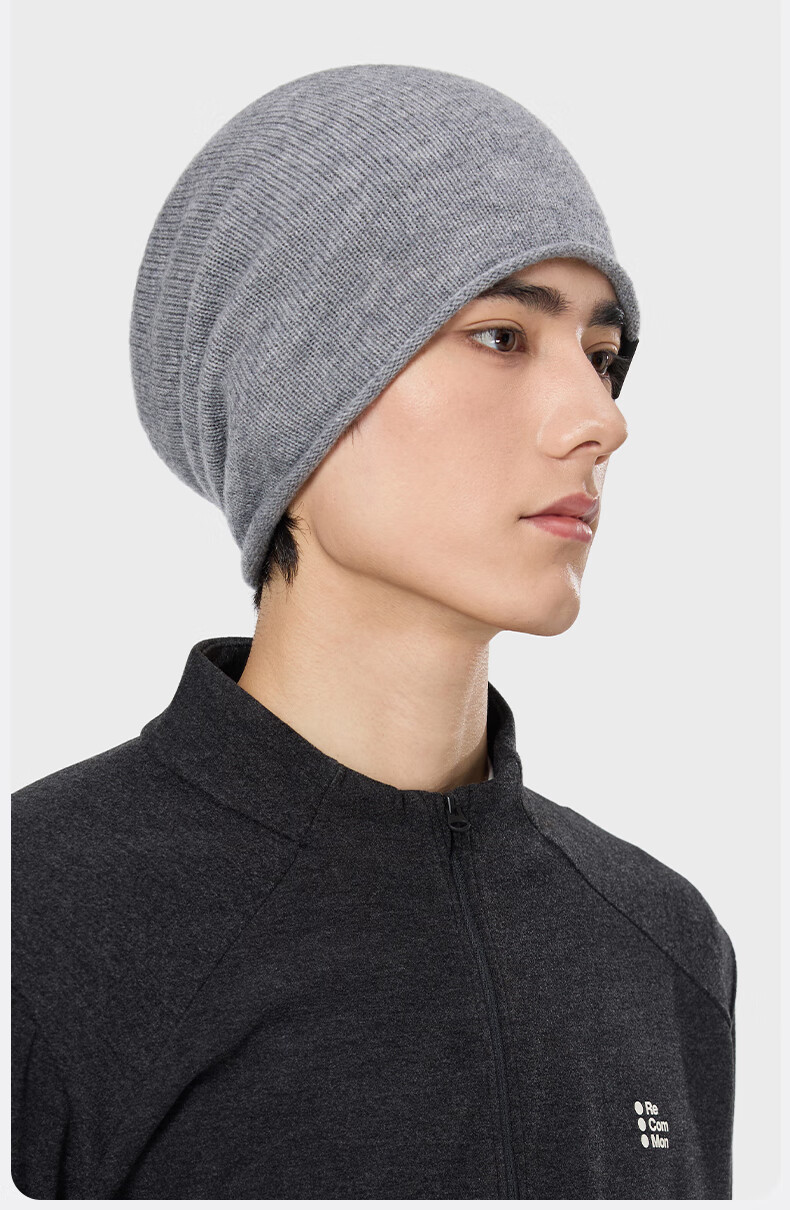 MISSION UV Pure Wool Beanie Autumn Winter Men's Warm Knitted Hat Wool Knit Cap Outdoor Running Head Wrap Cold Weather Slouchy Hat 18
