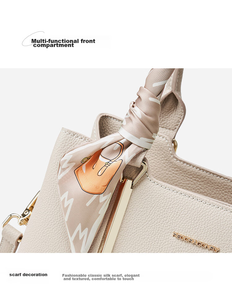 RED DRAGONFLY 2026 New Women's Handbag, Cowhide Crossbody Shoulder Light Luxury Tote Bag, Birthday Gift for Mom 14