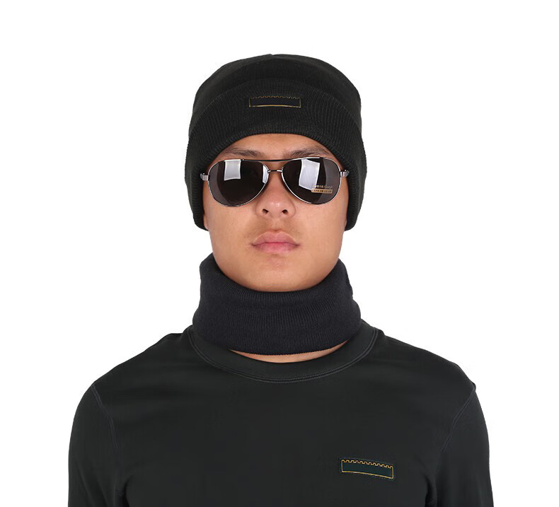 WURONG Cold-Resistant Olive Wool Thermal Face Mask Hiking Cycling Thickened Windproof Head Cover WR2419 Olive Green 2