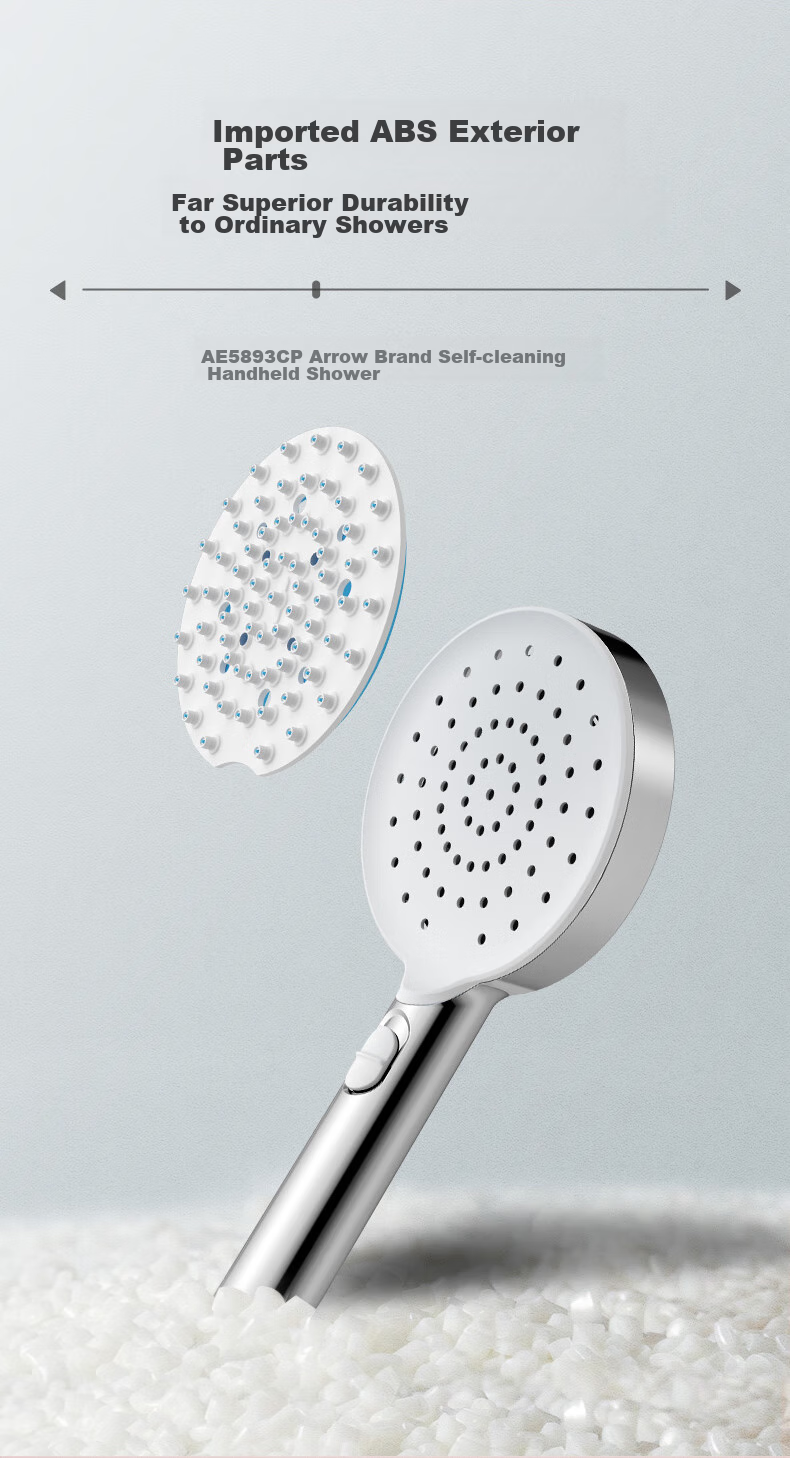 ARROW Self-Cleaning Pressure-Boosting Handheld Shower Head AE5893CP 9