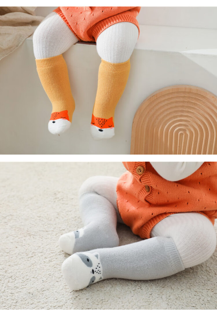 9i9 Baby Socks Spring and Autumn Thickened Terry Mid-Calf Floor Socks Warm Socks 3 Pairs 0-1 Years A172 8